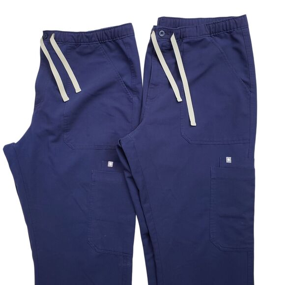 Figs Cairo Cargo Scrub Pants Mens XL Navy Blue Lot of 2 Technical Medical - Picture 2 of 10